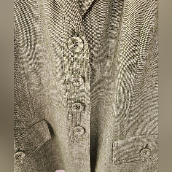NWT - Linen Blend Coldwater Creek Green Blazer - Size XL - Picture 5 of 10